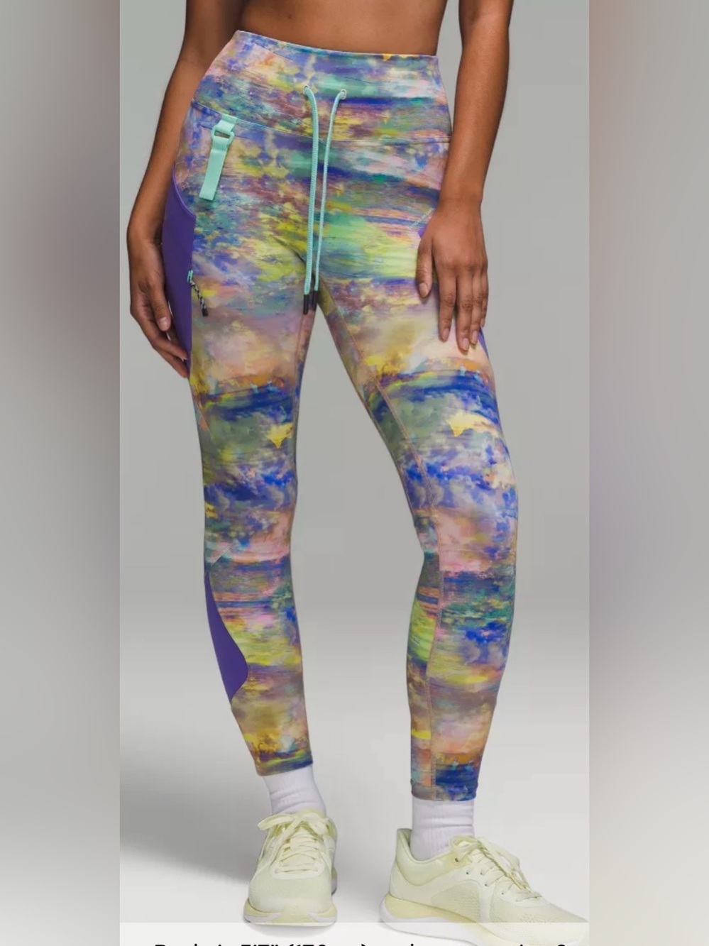 Lululemon Cargo Super High-Rise Hiking Tight 25” 4 Purple Multi Detours Welcome